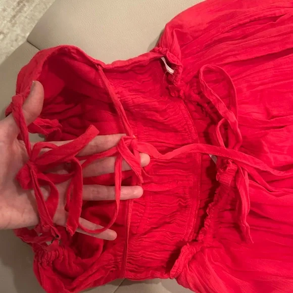 ❄️2 for $50❄️ ✨CLOSET CLEAR OUT SALE✨ Free People Red Midi Dress - Picture 7 of 8